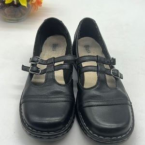 Bass Black Leather Maryjane Loafers Sz 9.5. BLO2116